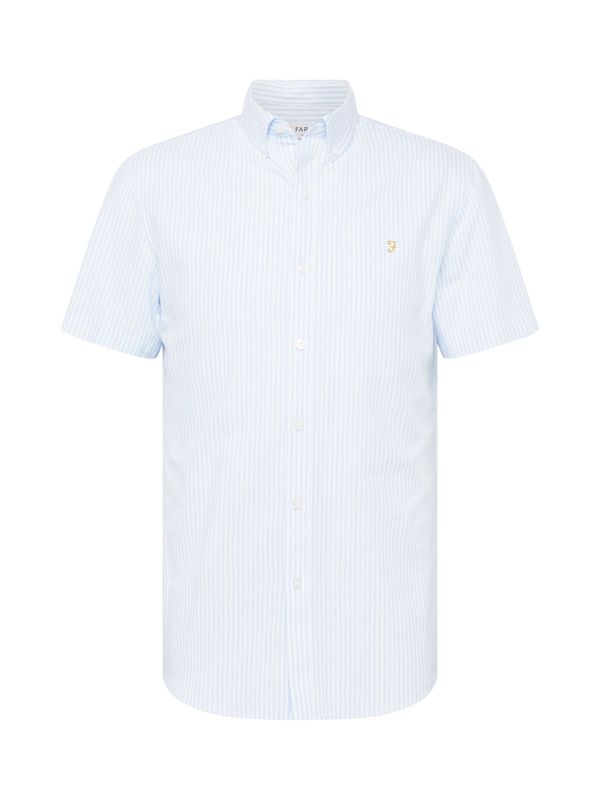 FARAH FARAH Риза 'BREWER'  небесносиньо / златистожълто / бяло