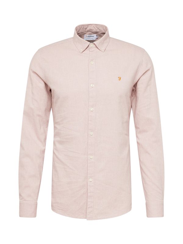 FARAH FARAH Риза 'STEEN'  шафран / пастелно розово