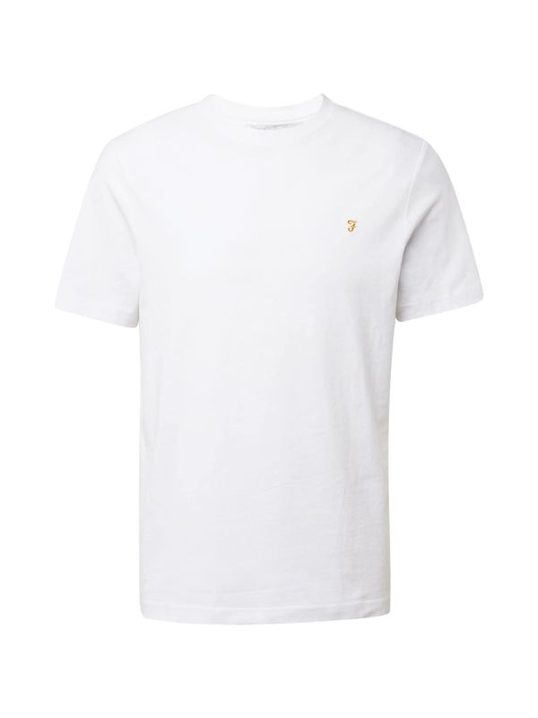 FARAH FARAH Тениска 'DANNY'  златистожълто / бяло