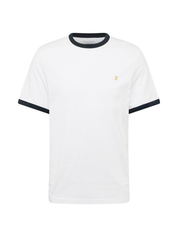 FARAH FARAH Тениска 'GROVES'  морскосиньо / жълто / бяло