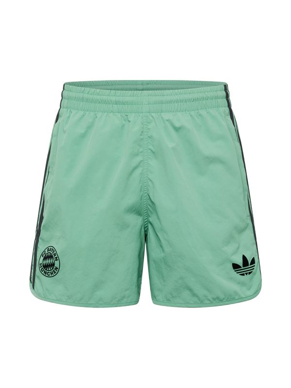 FC BAYERN MÜNCHEN FC BAYERN MÜNCHEN Спортен панталон  светлозелено / черно