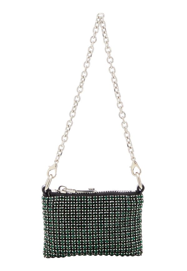 FELIPA FELIPA Чанта за през рамо  смарагдово зелено / черно