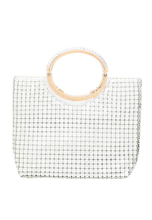 FELIPA FELIPA Дамска чанта  цвят "пясък" / сребърно / бяло