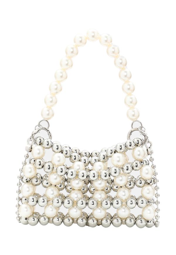 FELIPA FELIPA Дамска чанта  сребърно / бял меланж