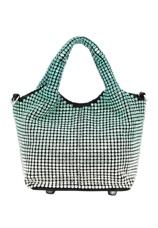 FELIPA FELIPA Дамска чанта  зелено / черно / сребърно