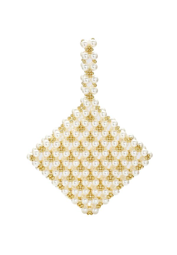 FELIPA FELIPA Дамска чанта  злато / бял памук