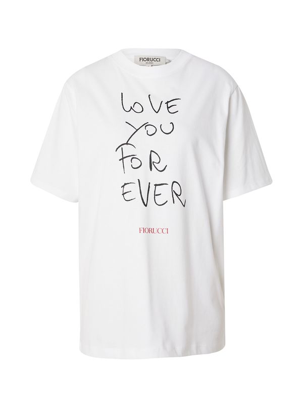 Fiorucci Fiorucci Тениска 'LoveYouForever'  червено / черно / бяло