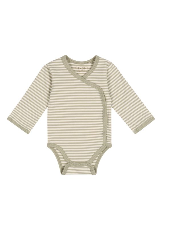 Fixoni Fixoni Бебешки гащеризони/боди  бежово / светлозелено