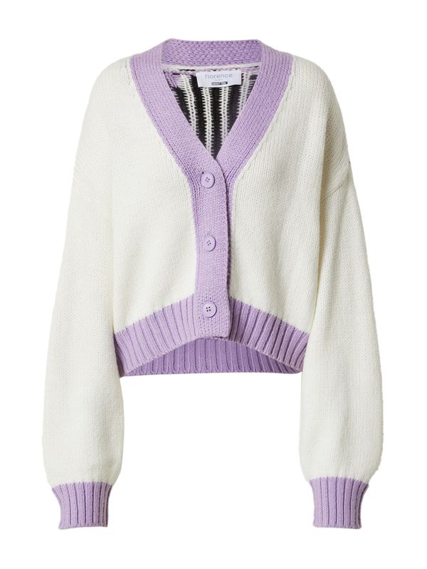 florence by mills exclusive for ABOUT YOU florence by mills exclusive for ABOUT YOU Плетена жилетка 'Hyacinth'  светлолилаво / мандарина / черно / бяло