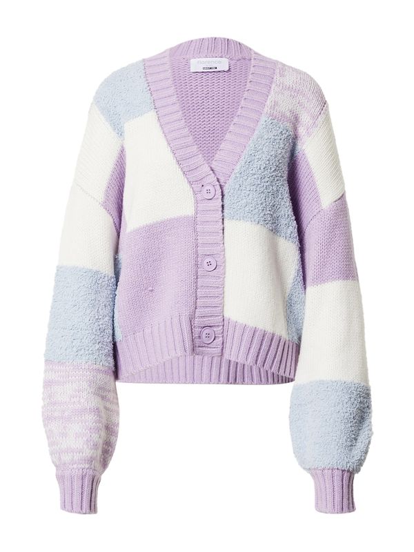 florence by mills exclusive for ABOUT YOU florence by mills exclusive for ABOUT YOU Плетена жилетка 'Lucky'  светлосиньо / лилав / бяло