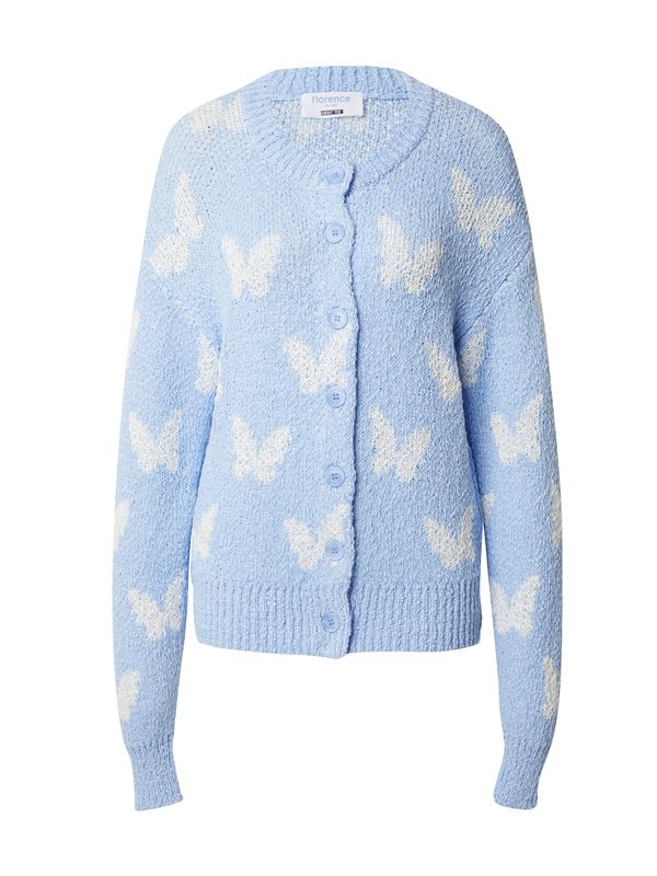 florence by mills exclusive for ABOUT YOU florence by mills exclusive for ABOUT YOU Плетена жилетка 'Meadow Flowers'  светлосиньо / бяло