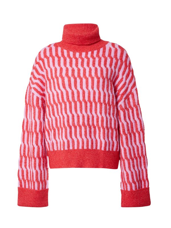 florence by mills exclusive for ABOUT YOU florence by mills exclusive for ABOUT YOU Пуловер 'Water colour'  пастелно розово / червено