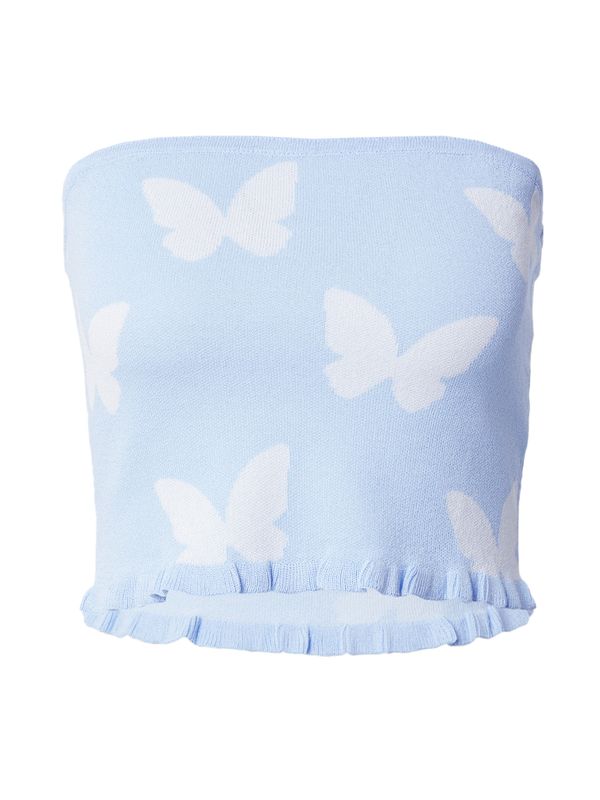 florence by mills exclusive for ABOUT YOU florence by mills exclusive for ABOUT YOU Топ 'Citrus Spritz'  светлосиньо / бяло