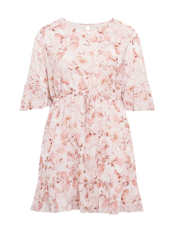 Forever New Curve Forever New Curve Рокля 'MOLLY'  кремаво / бледорозово / розе / пепел от рози
