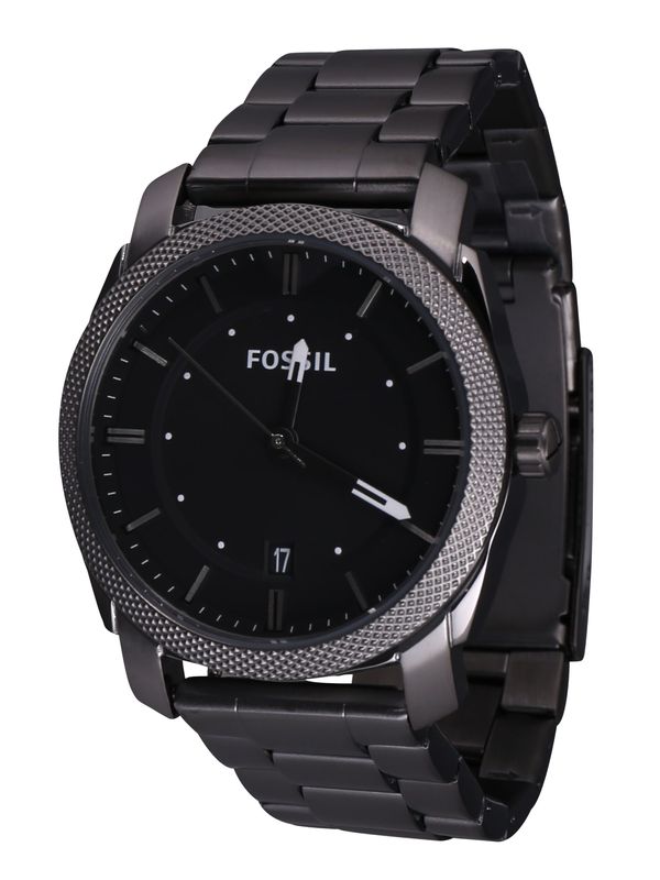 FOSSIL FOSSIL Аналогов часовник 'Machine'  графитено сиво / черно