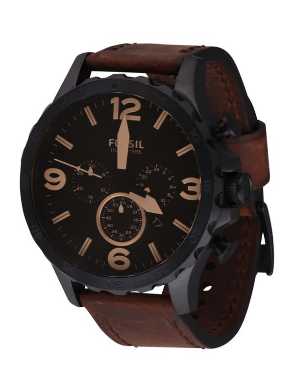 FOSSIL FOSSIL Аналогов часовник 'Nate JR1487'  тъмнокафяво