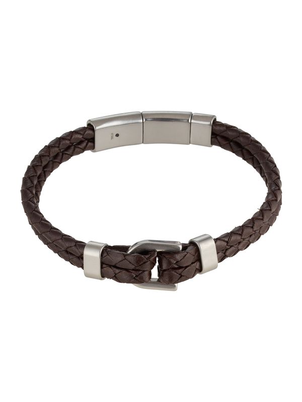 FOSSIL FOSSIL Гривна  кафяво / сребърно