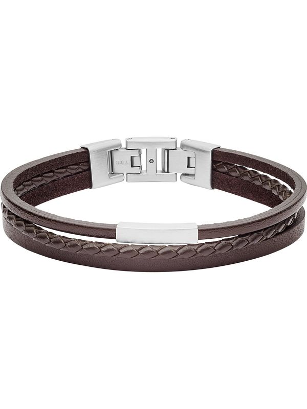 FOSSIL FOSSIL Гривна  тъмнокафяво / сребърно