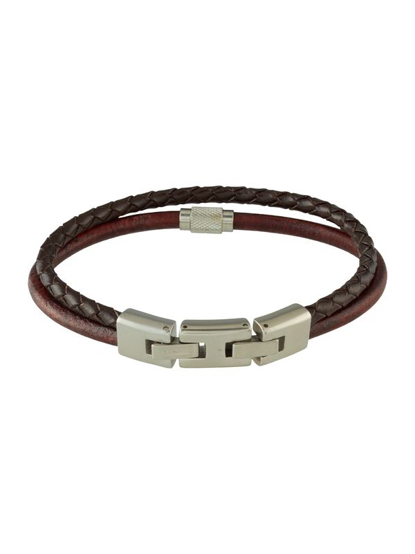 FOSSIL FOSSIL Гривна  тъмнокафяво / сребърно