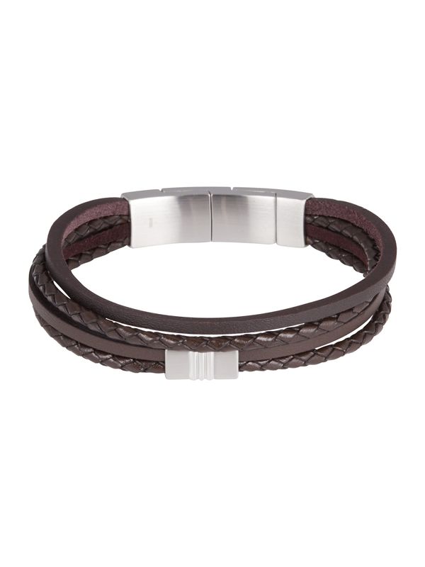 FOSSIL FOSSIL Гривна  тъмнокафяво / сребърно