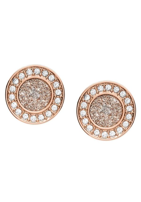 FOSSIL FOSSIL Обеци  розово злато / прозрачно