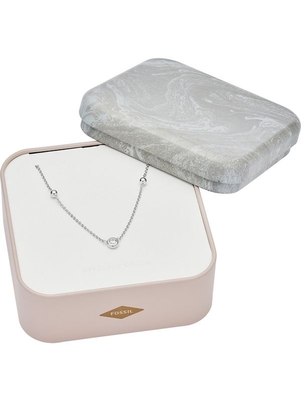 FOSSIL FOSSIL Верижка  сребърно / прозрачно
