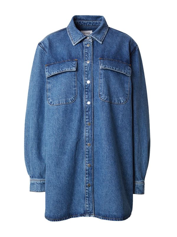 FRAME FRAME Рокля тип риза  син деним