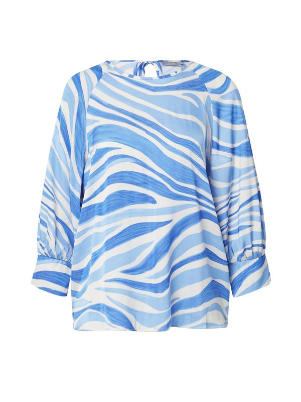 Fransa Fransa Блуза 'ZENA'  кралско синьо / небесносиньо / бяло