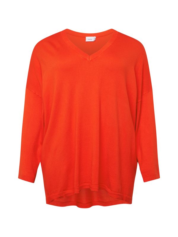 Fransa Curve Fransa Curve Пуловер 'BLUME'  червено