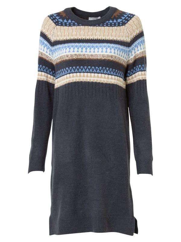 Fransa Fransa Плетена рокля 'ISABELLA'  бежово / тюркоазен / нощно синьо / бяло