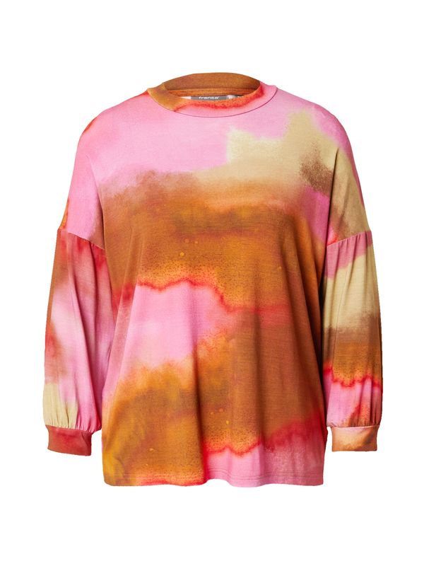 Fransa Fransa Тениска 'CERICA'  кафяво / жълто / оранжево / розово