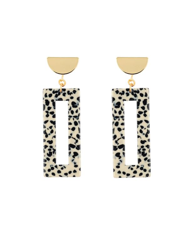 Fräulein Wunder Fräulein Wunder Обеци 'Akane'  бежово / злато / черно