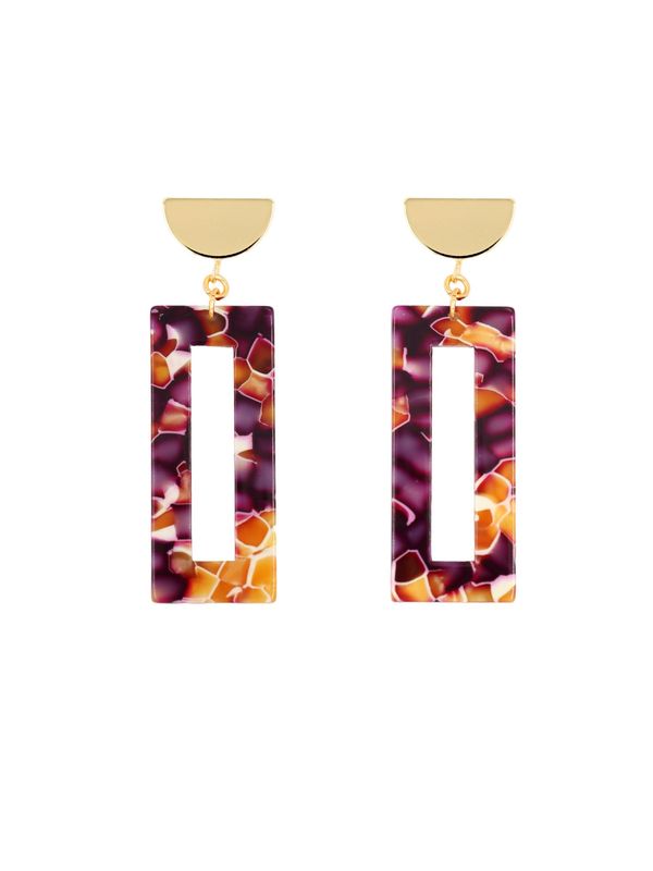 Fräulein Wunder Fräulein Wunder Обеци 'Akane'  лилав / оранжево