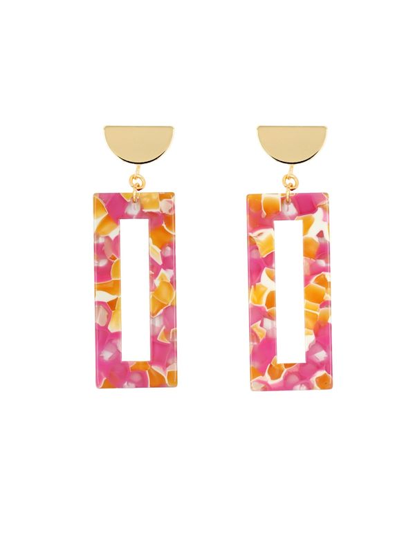 Fräulein Wunder Fräulein Wunder Обеци 'Akane'  злато / пъстро