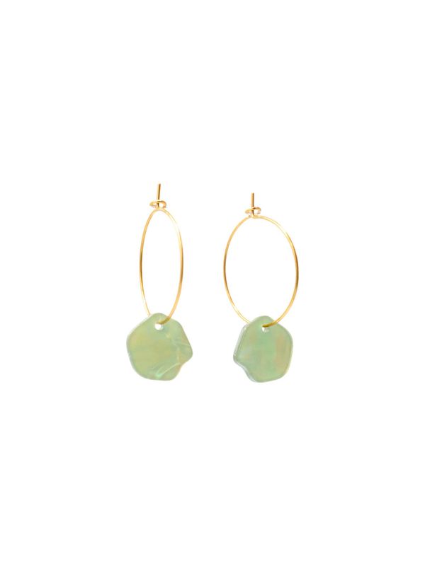 Fräulein Wunder Fräulein Wunder Обеци 'Alice'  злато / зелено