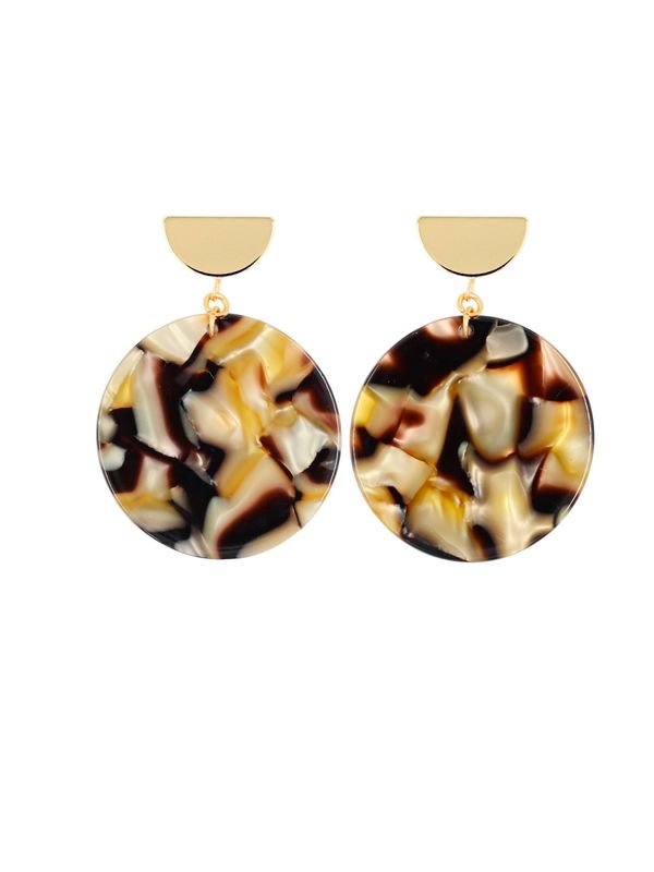 Fräulein Wunder Fräulein Wunder Обеци 'Amal'  кафяво / злато