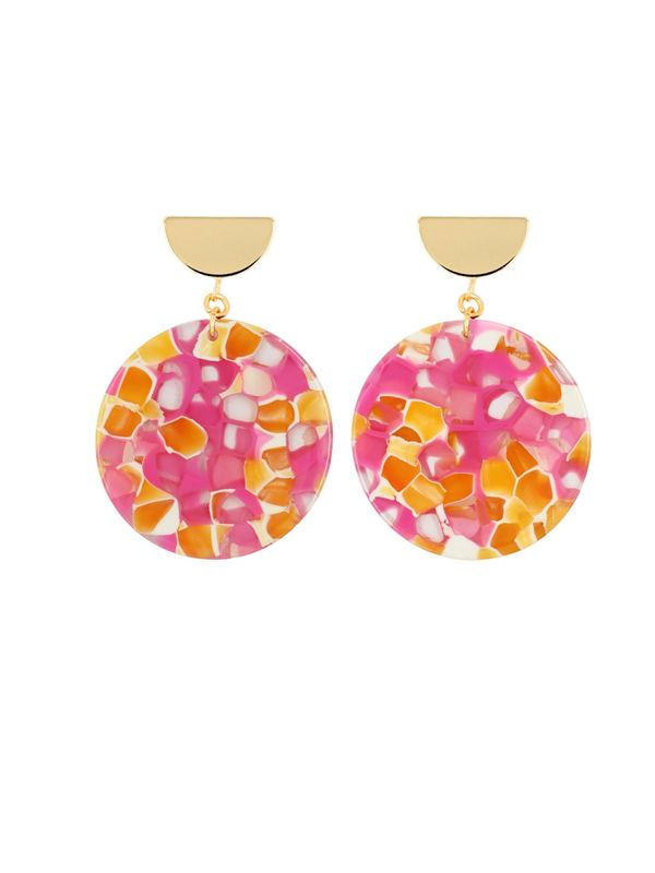 Fräulein Wunder Fräulein Wunder Обеци 'Amal'  злато / тъмнооранжево / розово