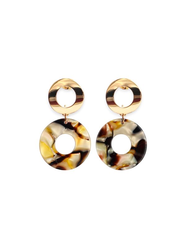 Fräulein Wunder Fräulein Wunder Обеци  кафяв меланж / злато