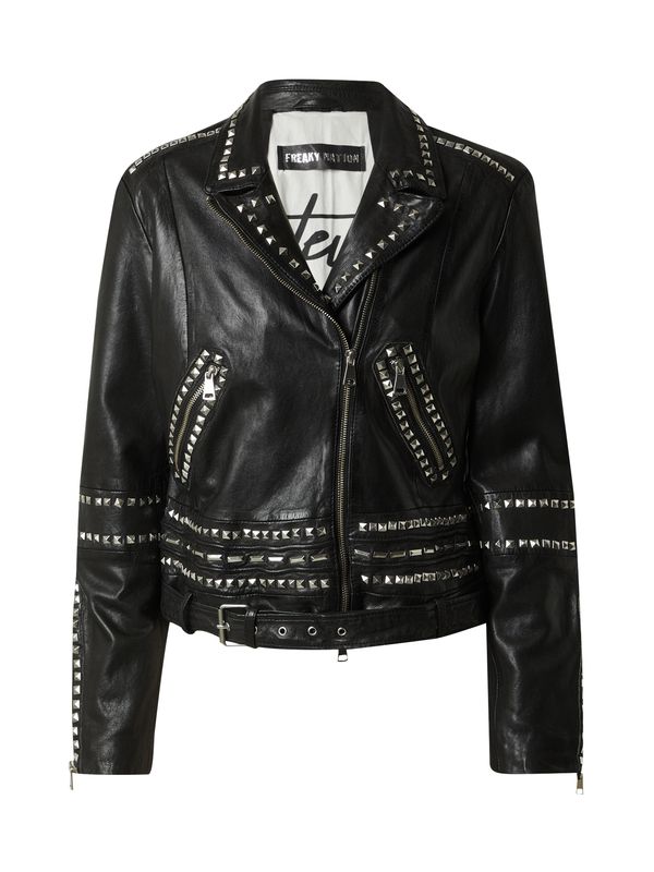 FREAKY NATION FREAKY NATION Преходно яке 'Ms.Strass'  черно / сребърно