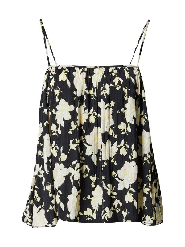 Free People Free People Топ 'Hot Take'  светложълто / черно / бяло