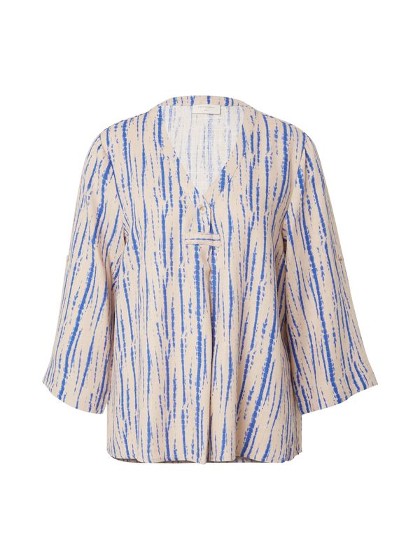 Freequent Freequent Блуза 'LARIN'  кремаво / кралско синьо