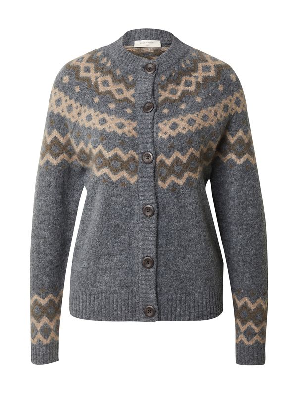 Freequent Freequent Плетена жилетка 'MERLA'  бежово / кафяво / графитено сиво