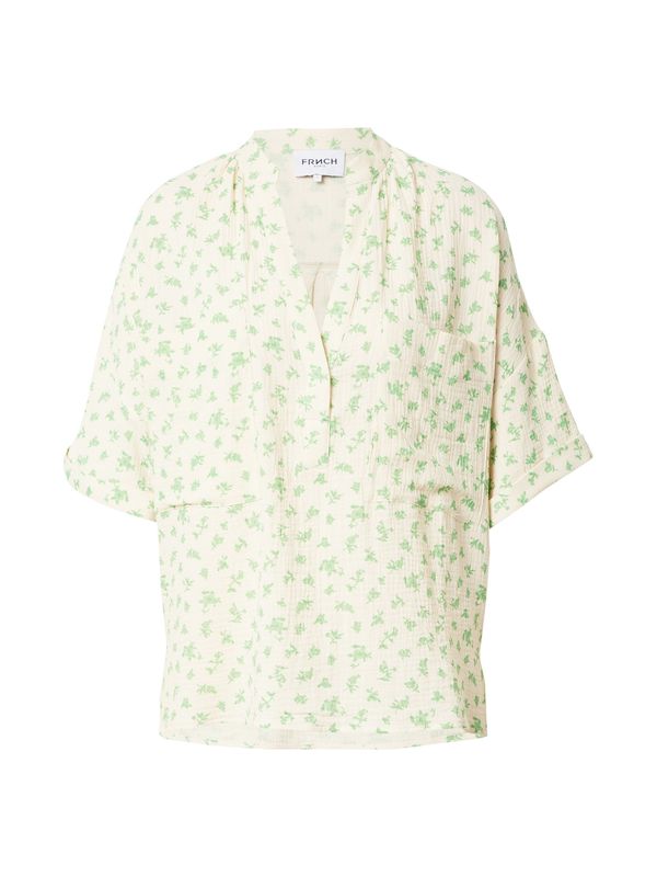 FRNCH PARIS FRNCH PARIS Блуза 'June'  кремаво / светлозелено