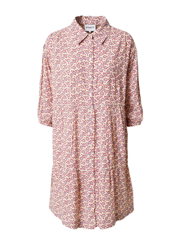 FRNCH PARIS FRNCH PARIS Рокля тип риза 'ELINE'  цвят "пясък" / синьо / червено