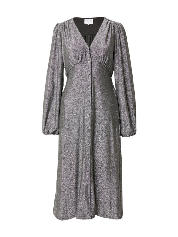 FRNCH PARIS FRNCH PARIS Рокля тип риза 'WENDY'  черно / сребърно