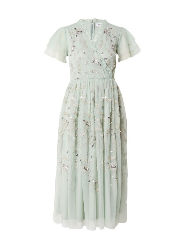 Frock and Frill Frock and Frill Рокля  кремаво / пастелно зелено / сребърно