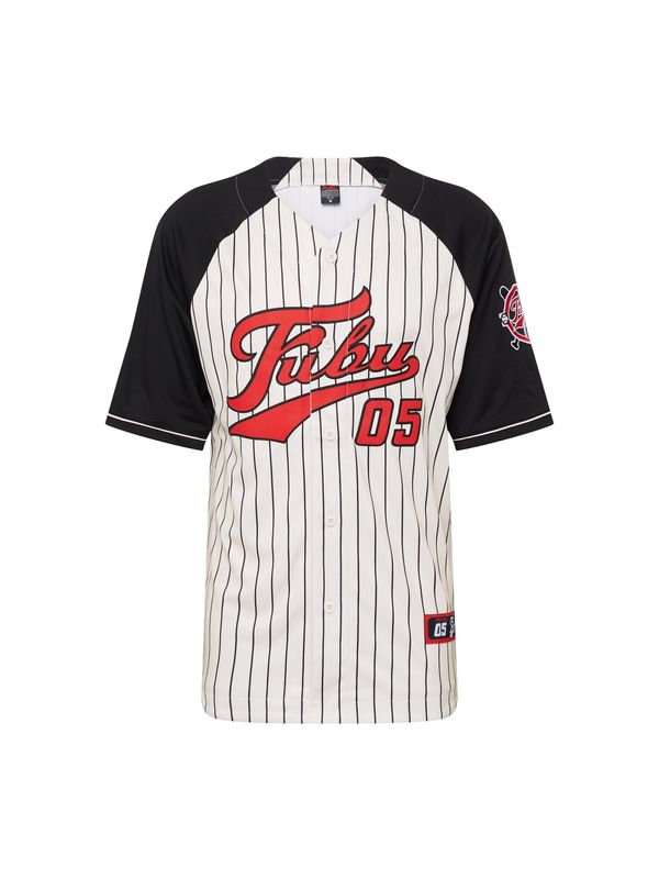 FUBU FUBU Риза  червено / черно / мръсно бяло