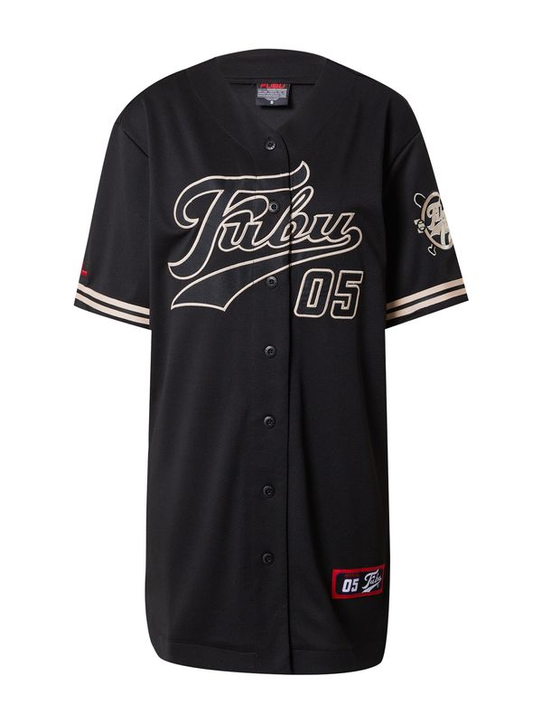 FUBU FUBU Рокля тип риза 'Varsity Baseball'  светлобежово / червено / черно / бяло