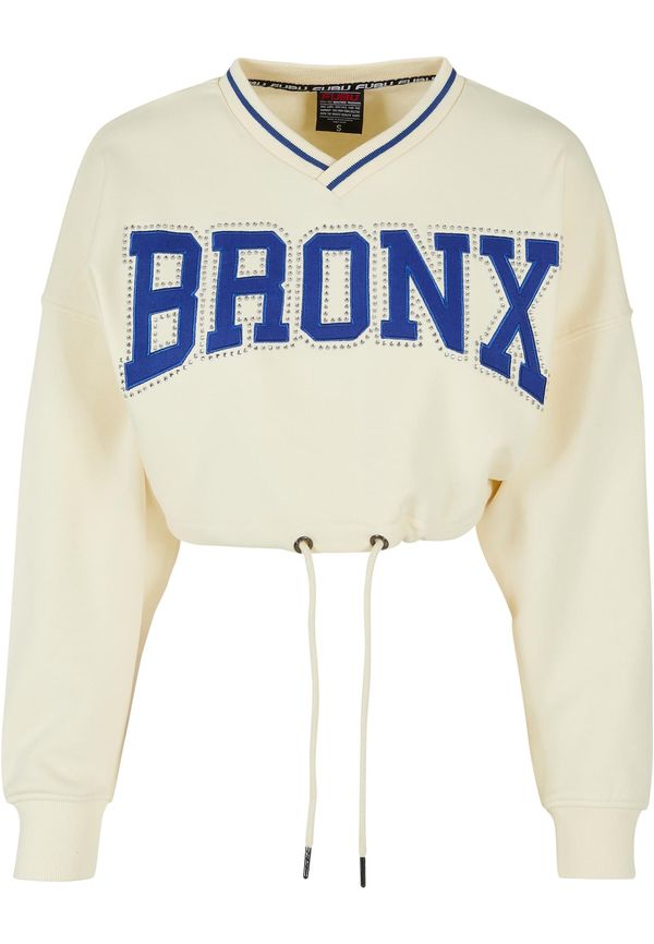 FUBU FUBU Суичър 'Crew Rhinestone'  ултрамарин синьо / черно / бяло / мръсно бяло