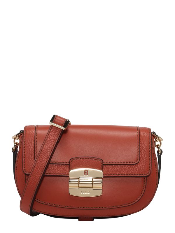 FURLA FURLA Чанта с презрамки 'CLUB'  ръждиво кафяво / злато / черно